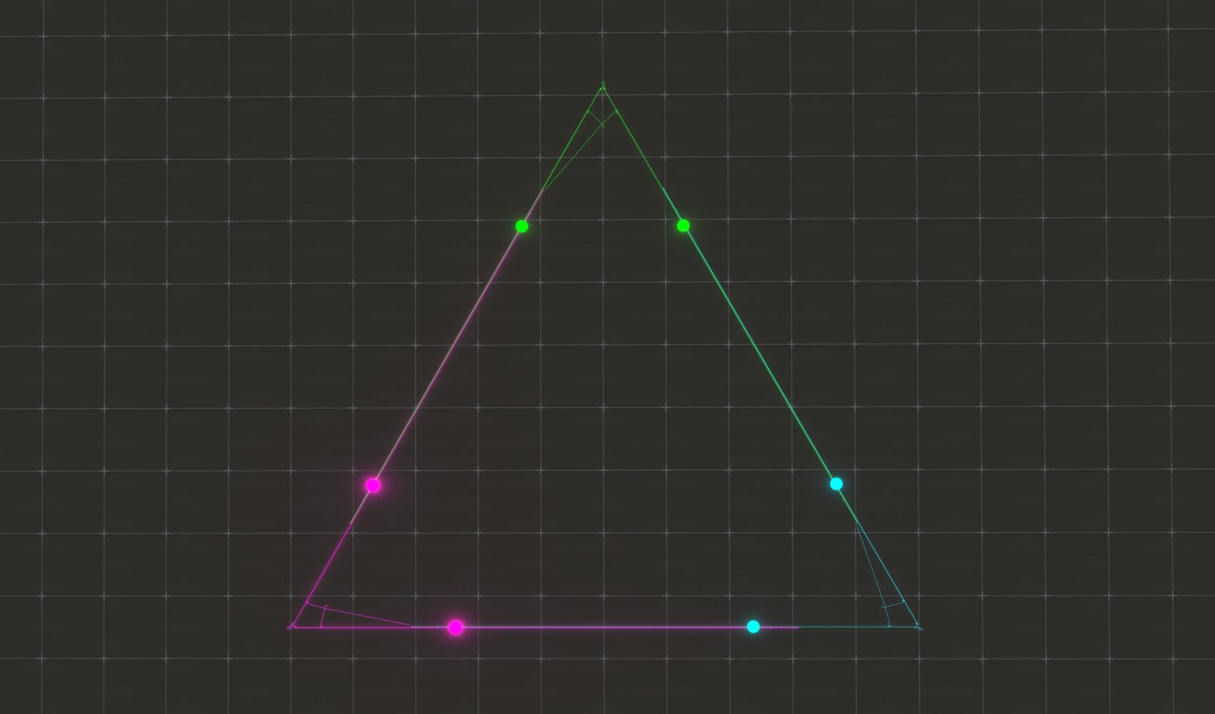 An image shows a 3d model of the triangle shape.